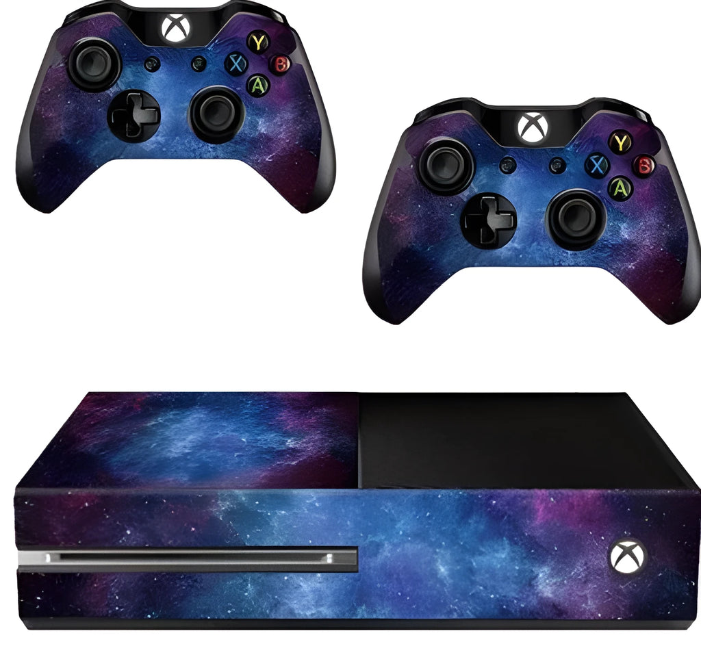 Five blue matt finish film stickers for Xbox One console scratch protection