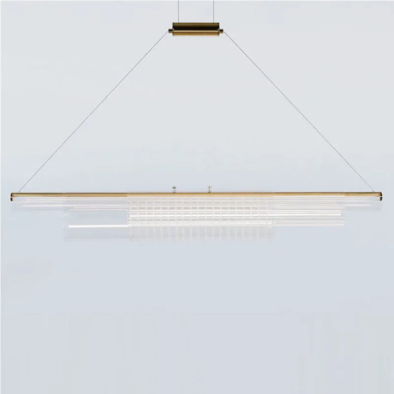 Modern glass pendant lamp with iron body in minimalist design for restaurant or home lighting