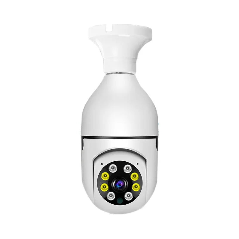 Wireless wifi bulb security camera with compact 5cm design for indoor outdoor monitoring