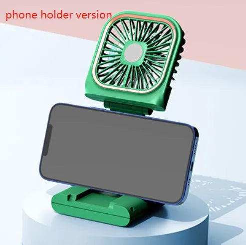 Hands-free neck band cooling fan with dual USB rechargeable fans in multiple colour options