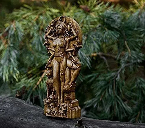 Resin Greek goddess statue sculpture for pagan altar or garden decoration