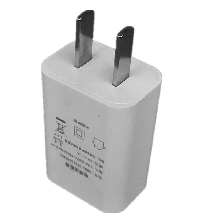 White USB power adapter with 5V1A output for M1/S mobile phone charging