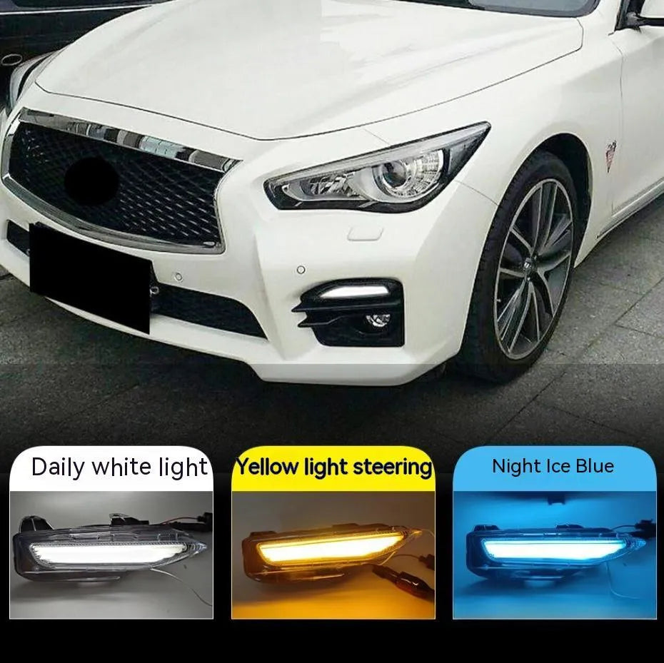Infiniti Q50 Q70 front bumper LED turn signal and daytime running lamp unit