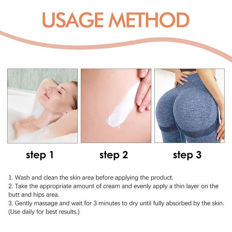 100g jar of portable hip lifting cream for ladies home fitness with universal skin type compatibility