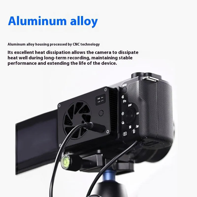 Black aluminium alloy computer cooling fan with radiator measuring 89mm x 52mm