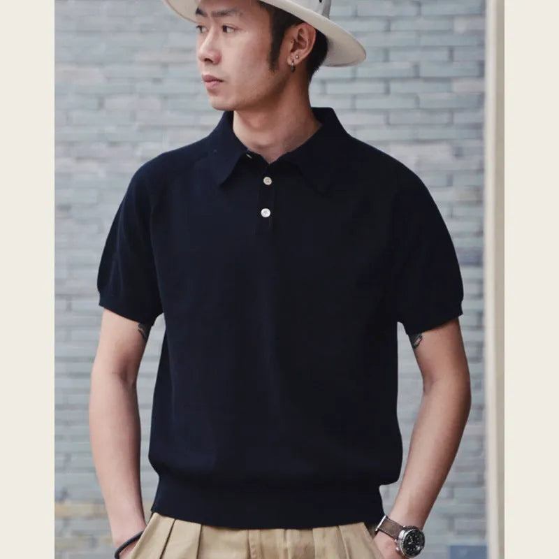Retro slim fit cotton short-sleeved T-shirt shown in a solid colour.