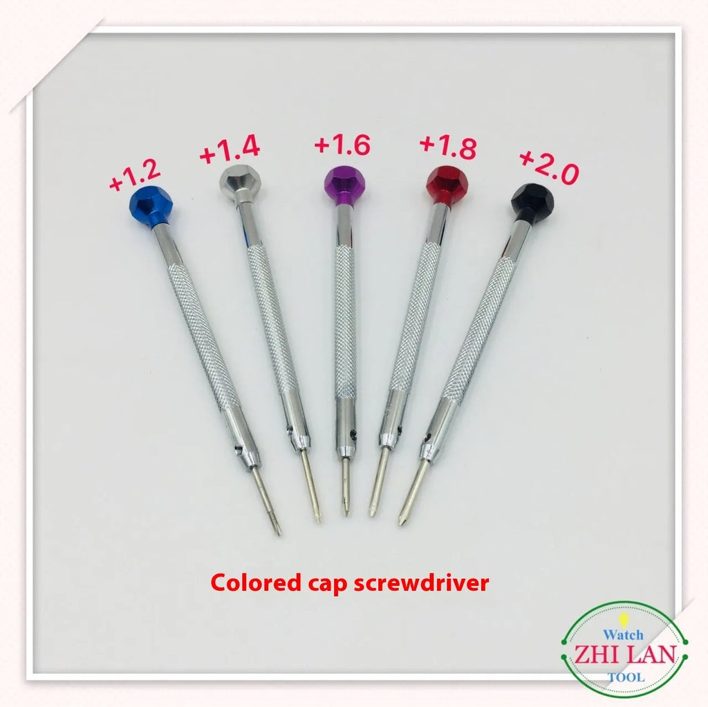 6-piece colour aluminium watch repair screwdriver set with copper handles
