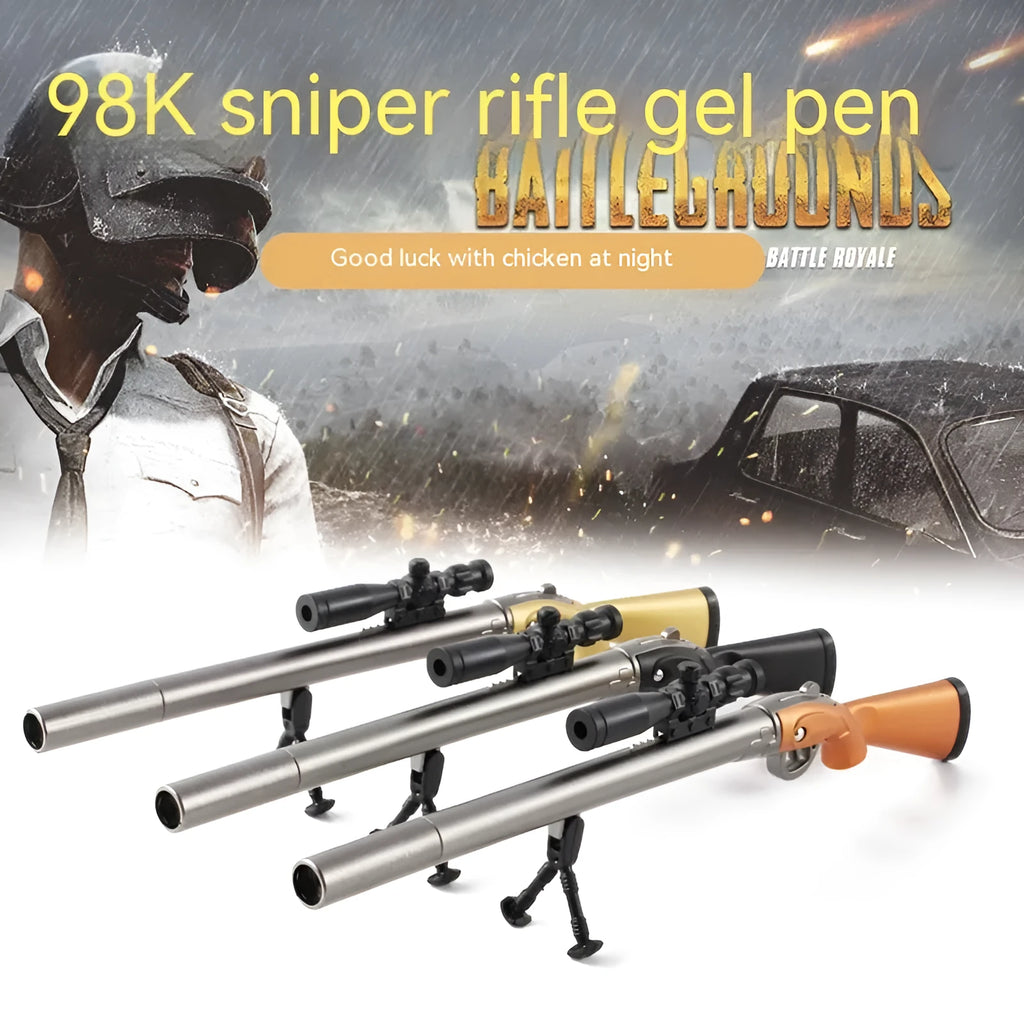 Marvel Avengers 98K sniper rifle model gel pen with 0.5mm fine tip and plastic body