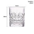 Crystal whiskey shot glass with thick bottom in multiple colour options