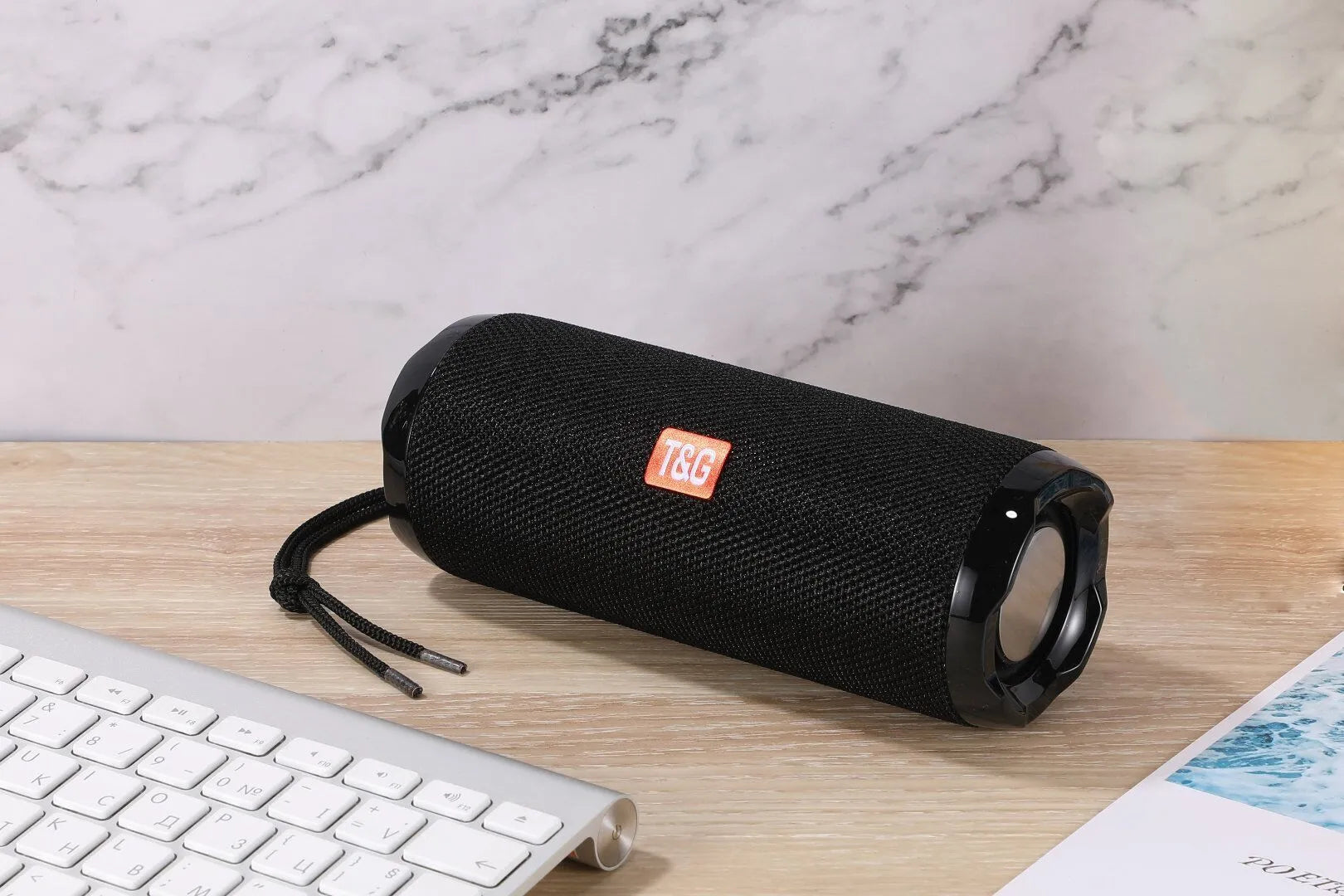 Fabric portable Bluetooth speaker with card holder in multiple colour options