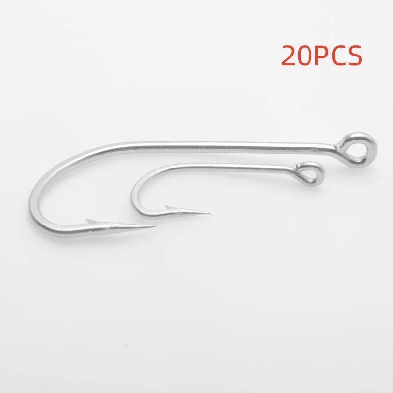 Stainless steel sea fishing hooks in multiple specifications for ocean boat fishing