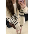 Collar button cardigan sweater with a 3D pattern in a casual Japanese Korean style.