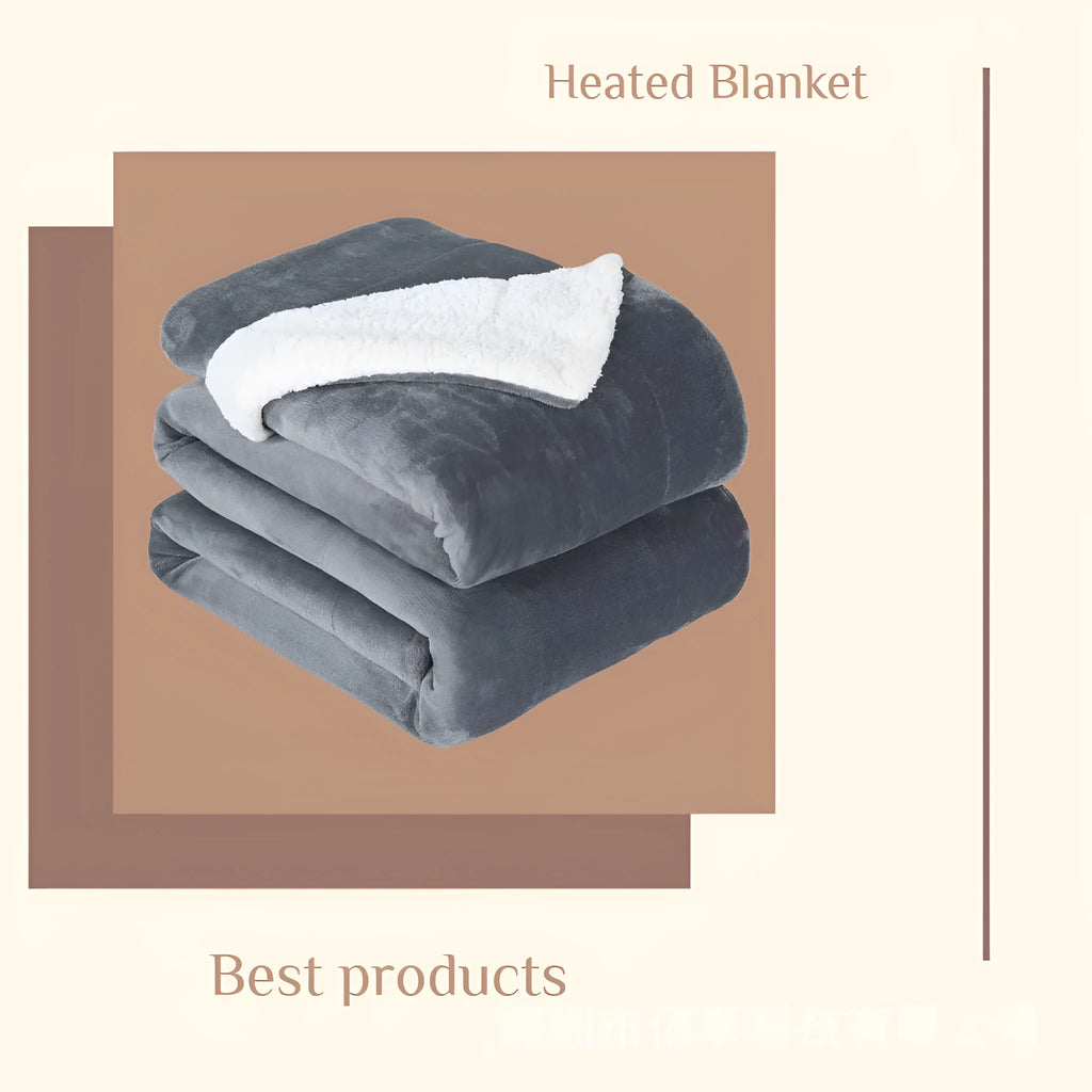 USB electric heating blanket with timing control and flannel fabric in 70x100cm size