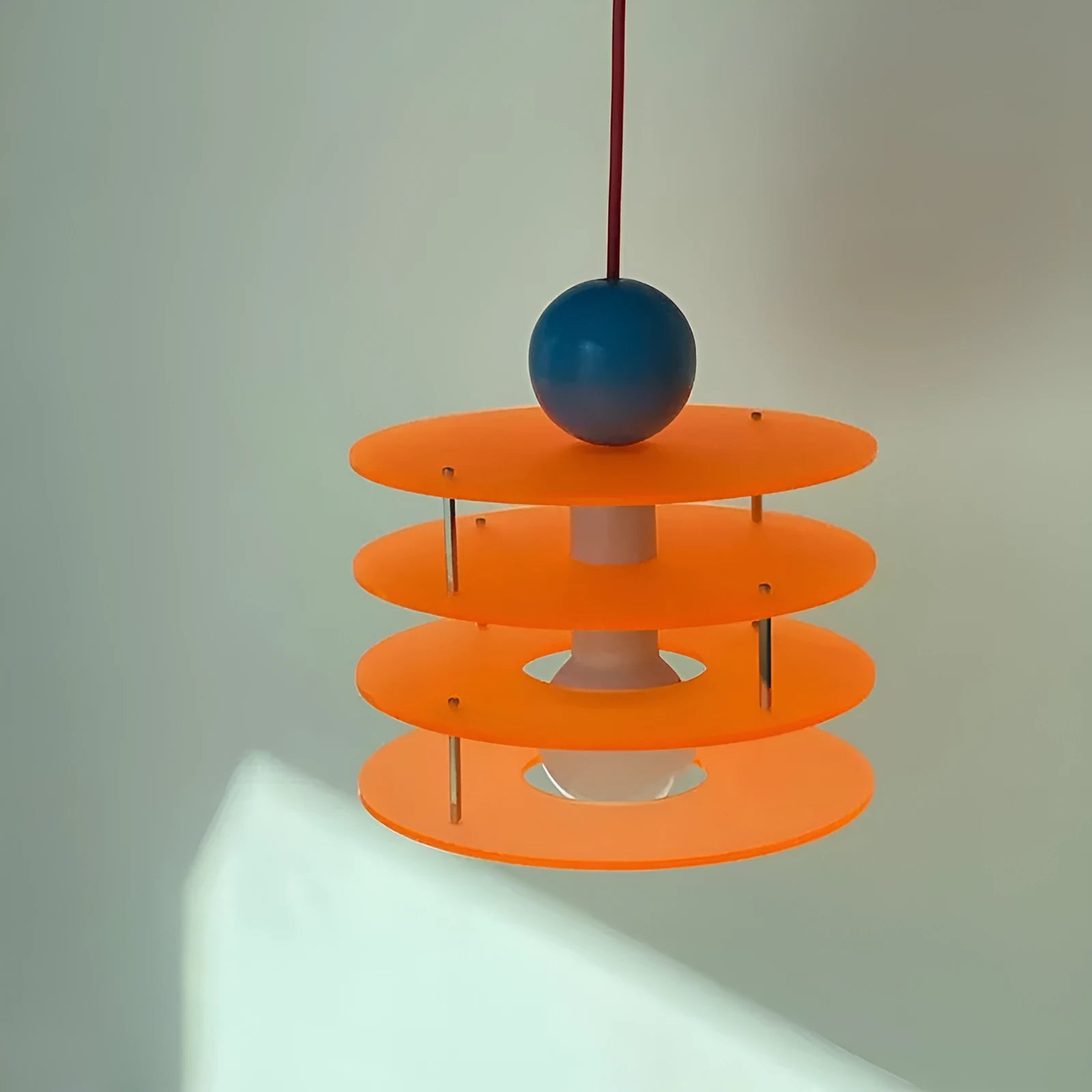 Personalised macaron shaped frosted glass PH5 chandelier pendant light with adjustable brightness.