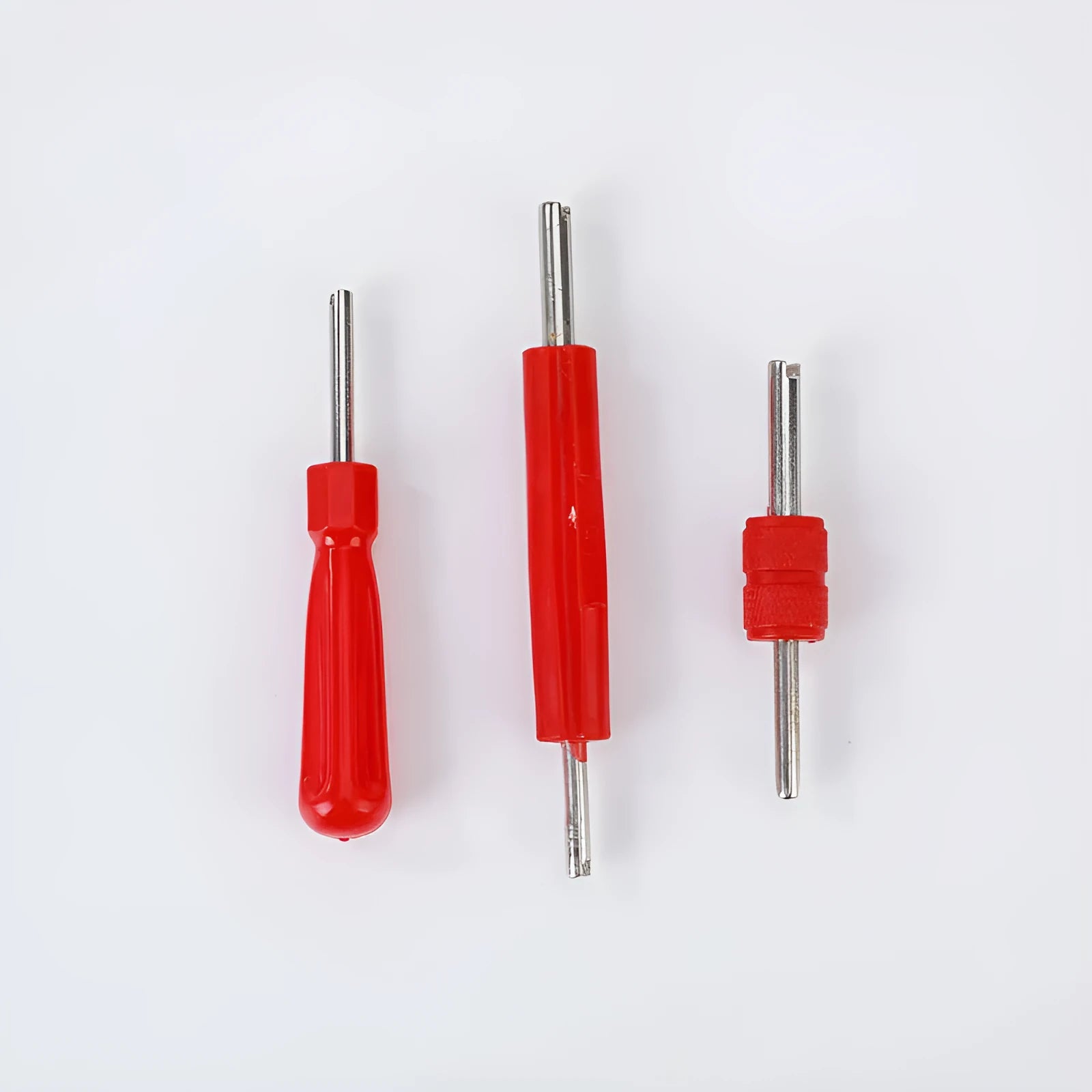 Single-head aluminium alloy twist valve wrench tool shown in one of three available colour style options.