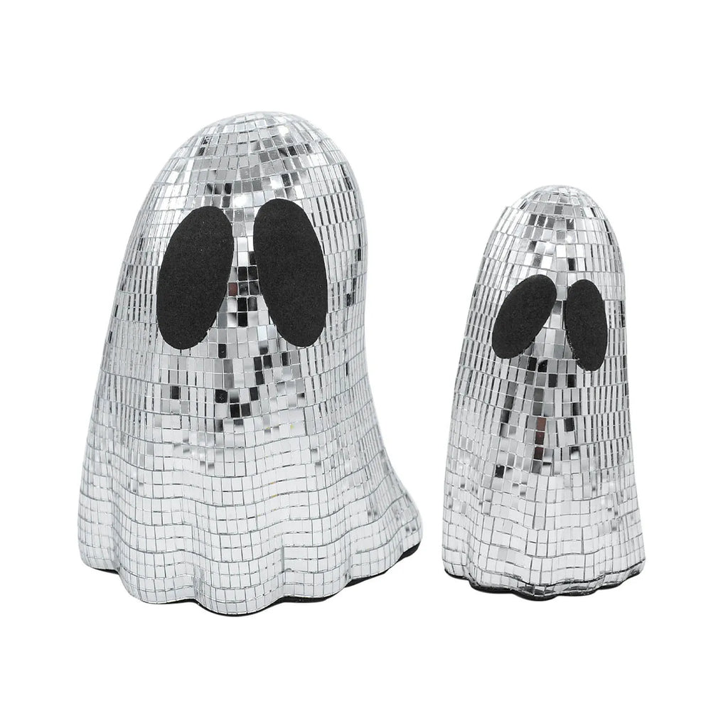 Silver Halloween ghost mosaic mirror patch desktop decoration in large and small sizes