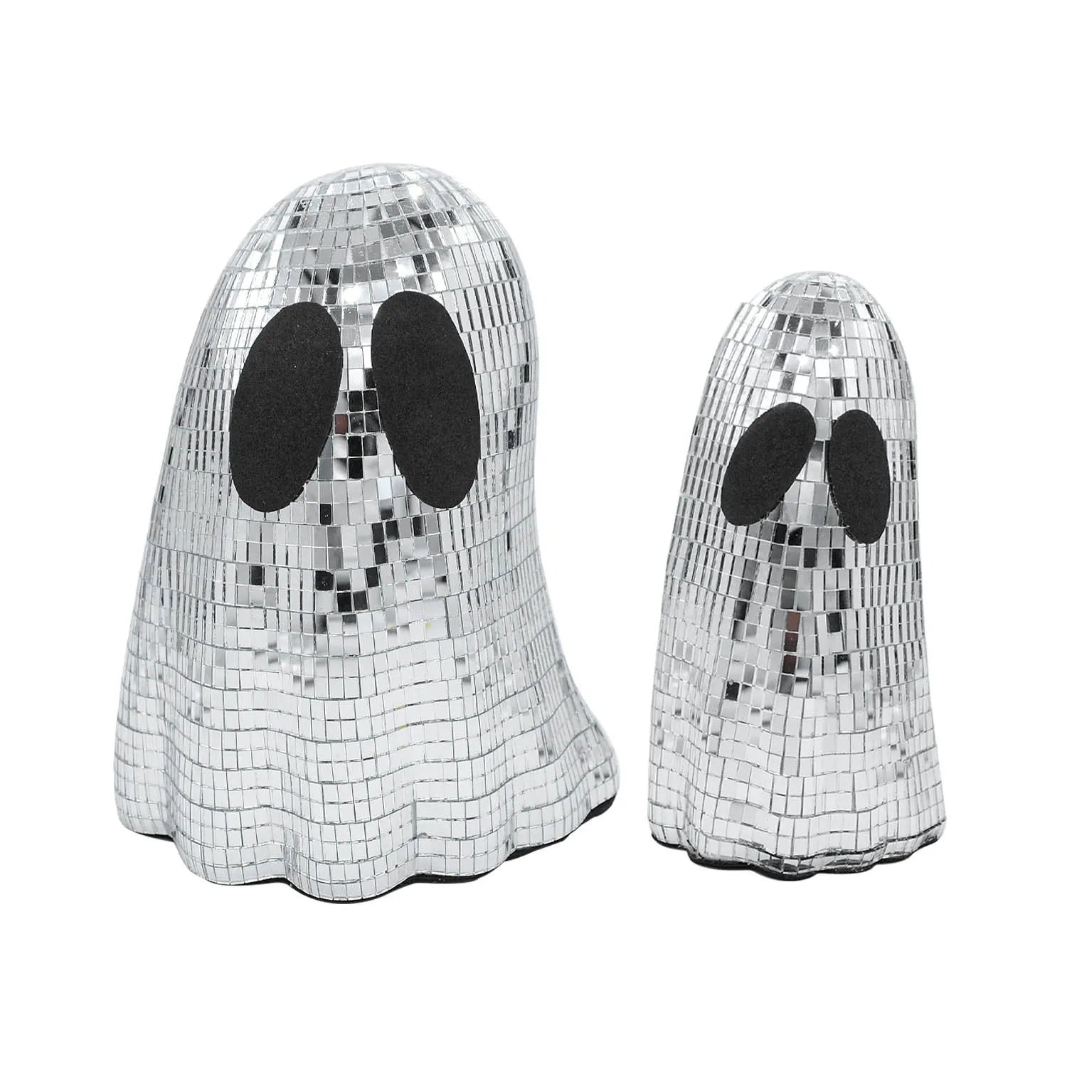 Silver Halloween ghost mosaic mirror patch desktop decoration in large and small sizes
