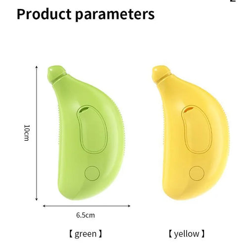 Green rechargeable 3-in-1 cat steam brush with massage and grooming functions