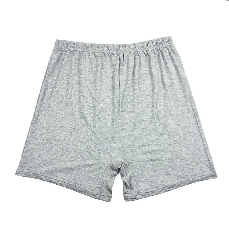 Men's solid colour high-waist boxer shorts made from modal fabric, shown in black, on a white background.