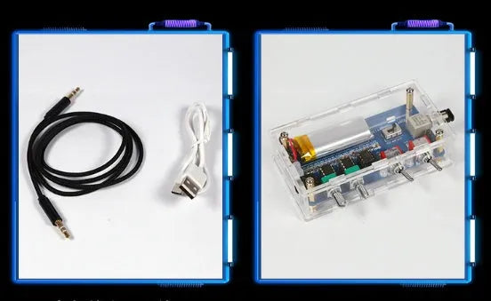 Tesla coil driver board unit with controller and cables for musical lightning displays.