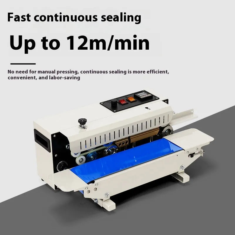 Manual steel seal sealing machine with integrated date printing mechanism for tabletop commercial use