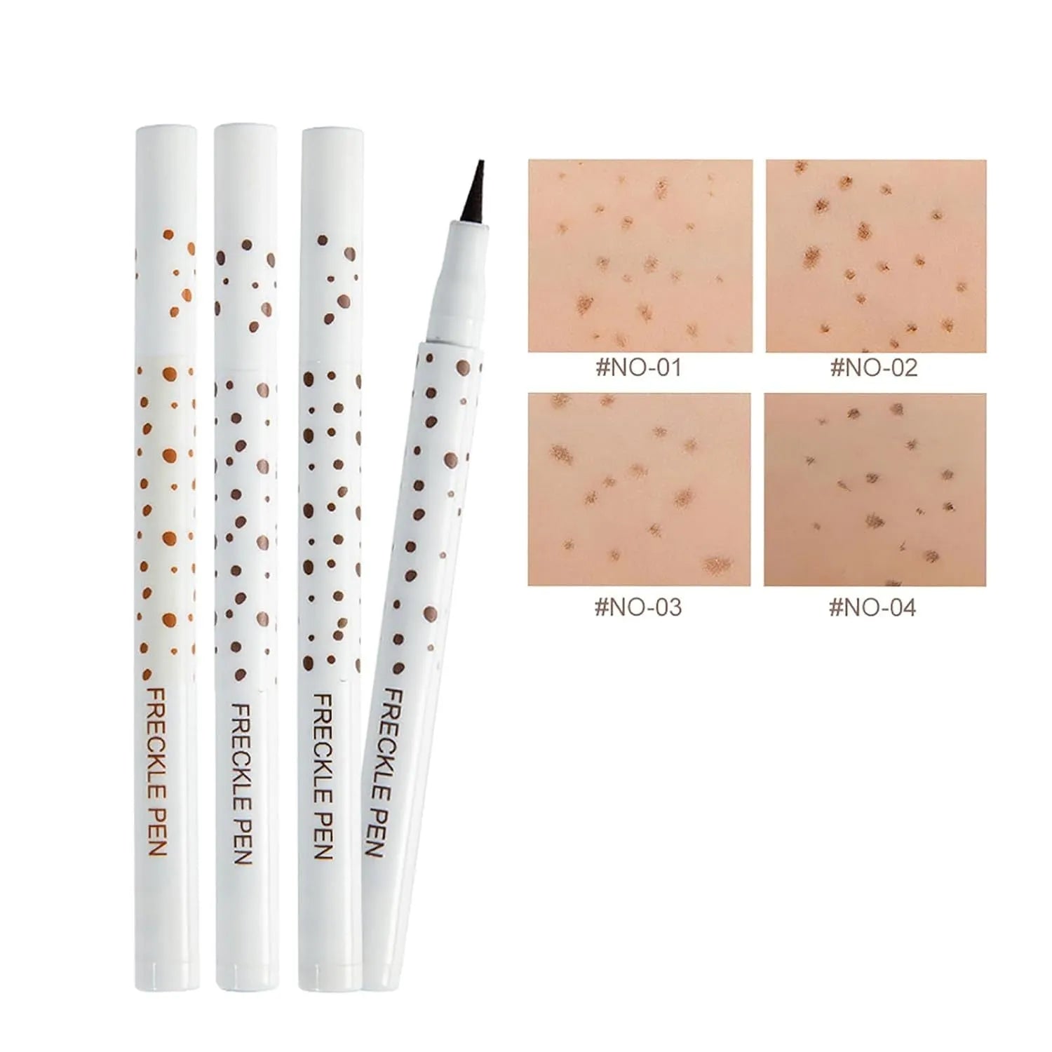 Dark brown freckle pen with precision tip for creating natural-looking waterproof freckles