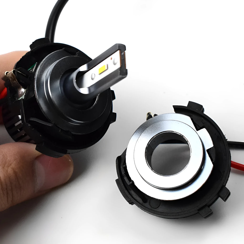 Black H7 LED headlight adapter bracket for Volkswagen Golf 5 Jetta MK5 GTI conversion