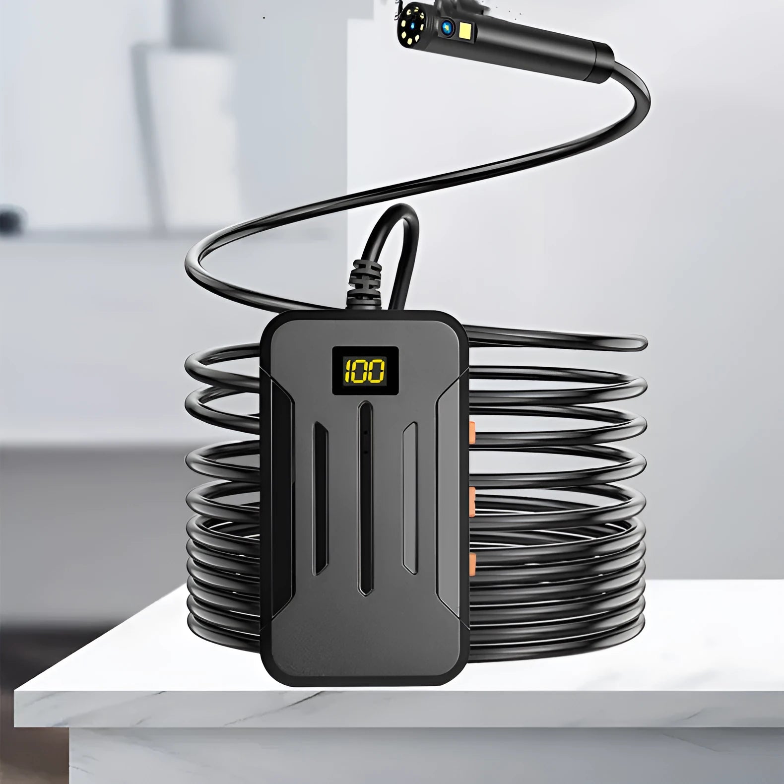 Wireless dual lens endoscope camera with 5.5mm and 8mm waterproof probes and accessories