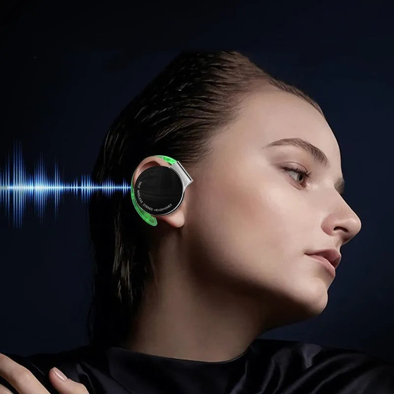 Black and white sports wireless Bluetooth earphones with ear plug design for fitness activities