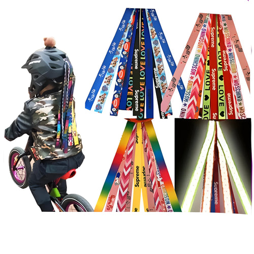 Children's helmet decorative streamer in multiple colour options for roller skating and balancing car safety gear