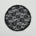 Round 30cm bridal head covering accessory in polyester with floral decoration