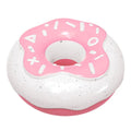 TPR donut-shaped dog toy in pink colour for dental cleaning with sound feature