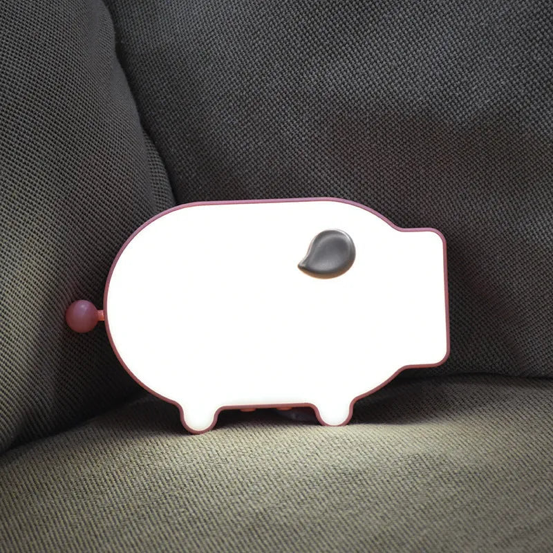 Multifunctional LED alarm clock with temperature display and USB port in blue or pink ABS plastic