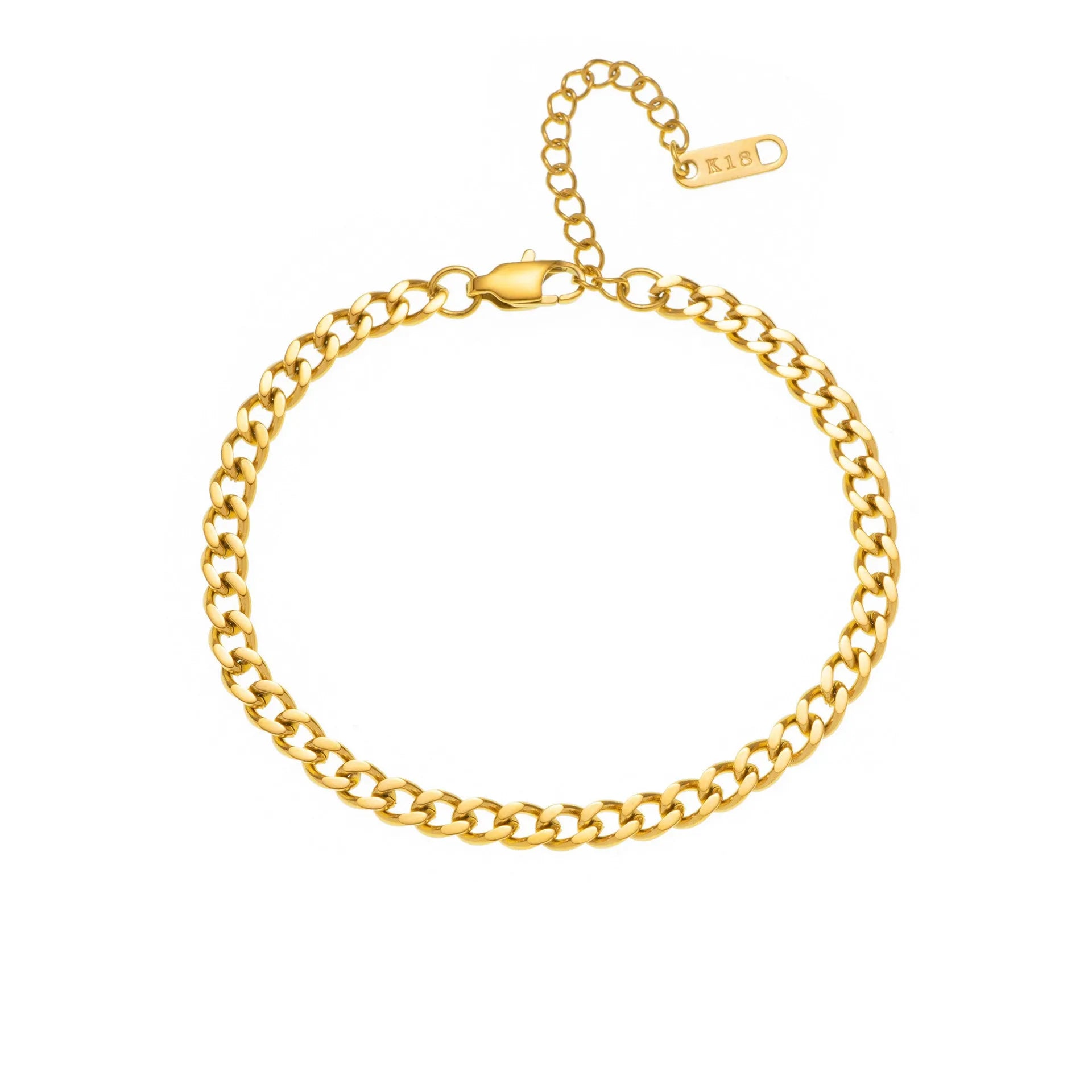 Gold and silver titanium steel necklaces showing letter A and number 7 pendants on 40.5cm chains.