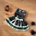 Halloween dog skirt costume with colourful pumpkin pattern and double-layer design
