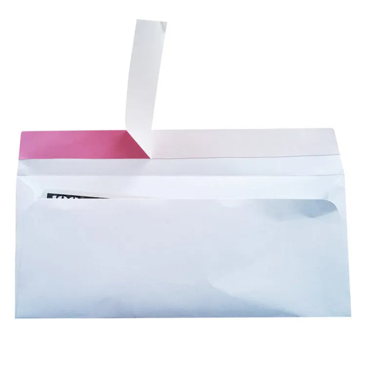 Blue anti-opening confidential envelope with self-adhesive seal, 105x240mm size