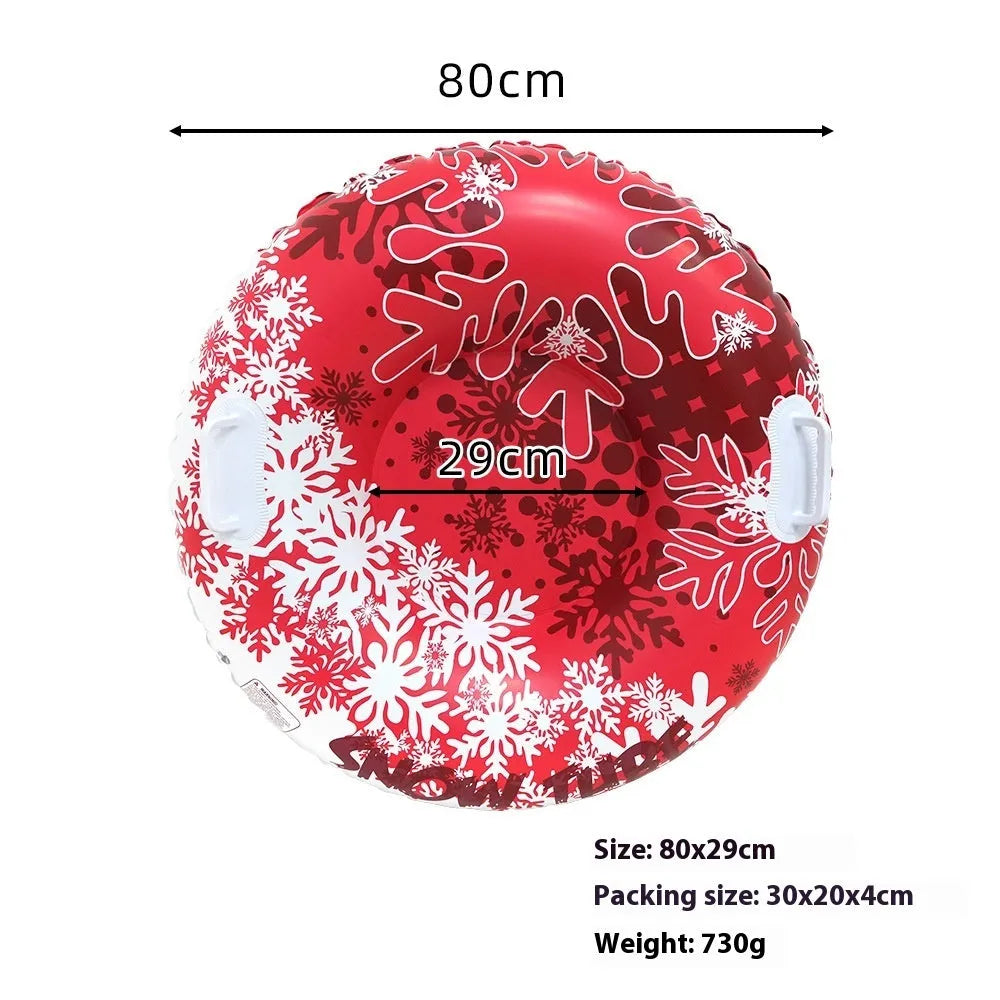 Creative printed PVC ski ring for winter outdoor activities in three colour designs