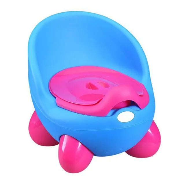 Dandan cartoon-style baby training toilet stool for toddlers in a choice of six bright colours.