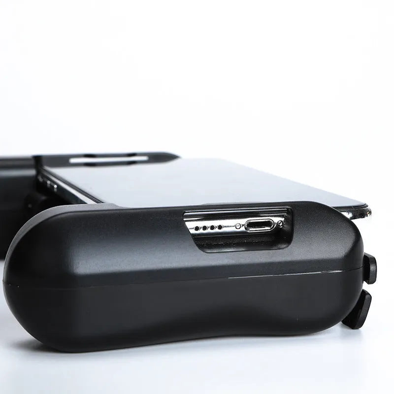 Black Bluetooth cooling controller for iPhone gaming with 10-hour battery