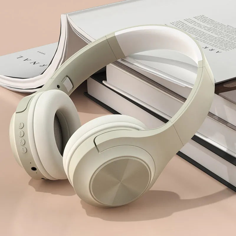 Wireless Bluetooth headset with charging case in chalk black, ivory white or youth green colour options