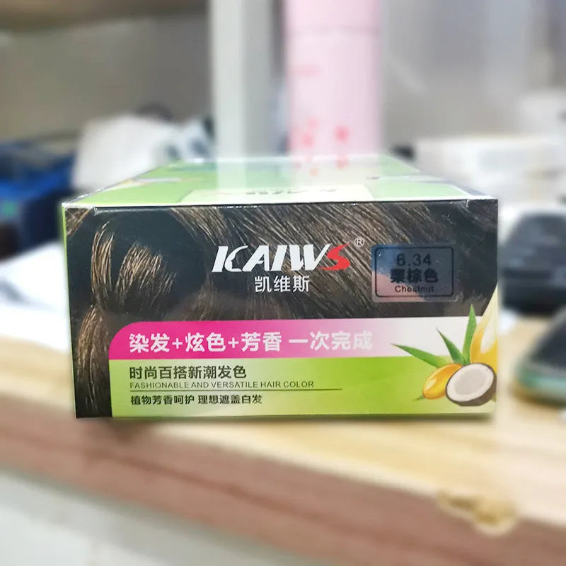 Plant aromatic soft luster mild hair colour cream tubes in maroon, wine red, chestnut brown, and dark brown shades.