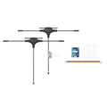 ELRS dual-frequency FPV receiver with T-shaped antennas and installation accessories for RC drone control