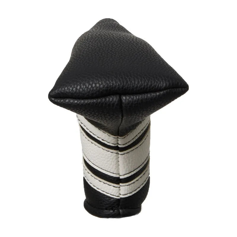 Black PU leather golf push rod sleeve for equipment protection