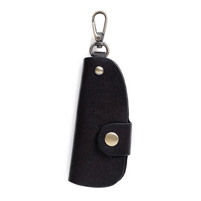 Genuine leather handmade key storage bag for car keys in short length style
