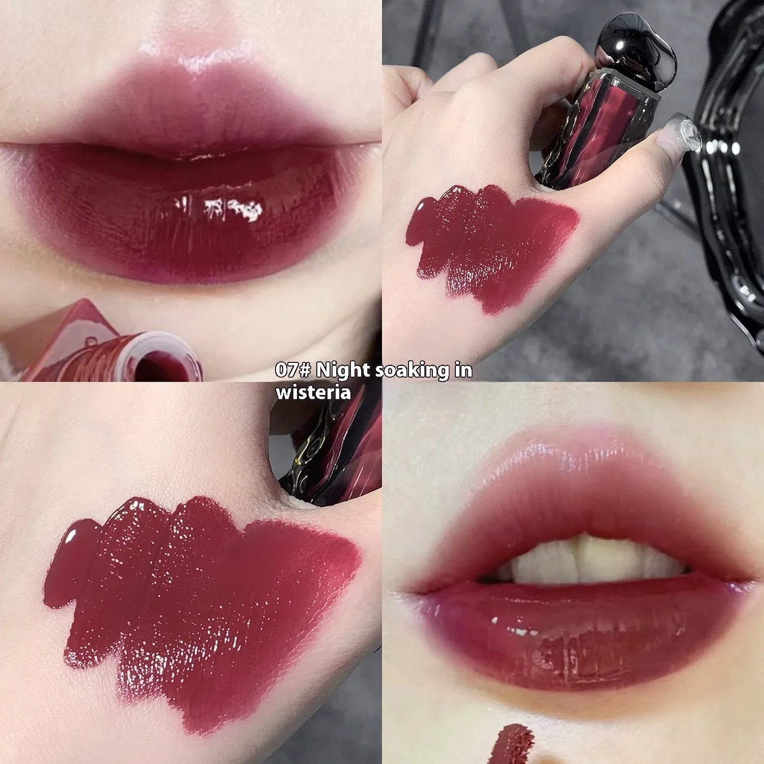 Glacier Lava Lip Lacquer mirror makeup lip gloss showing water light finish