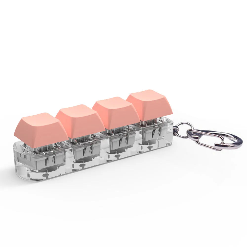 4-key mechanical keyboard switch tester with transparent bottom shell and 2.5m cable