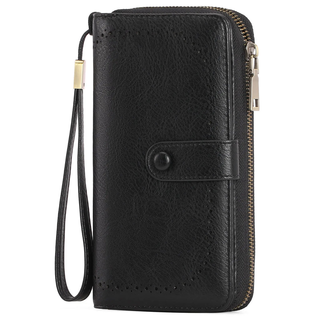 Women's expanding card holder wallet with anti-theft RFID protection in multiple colour options