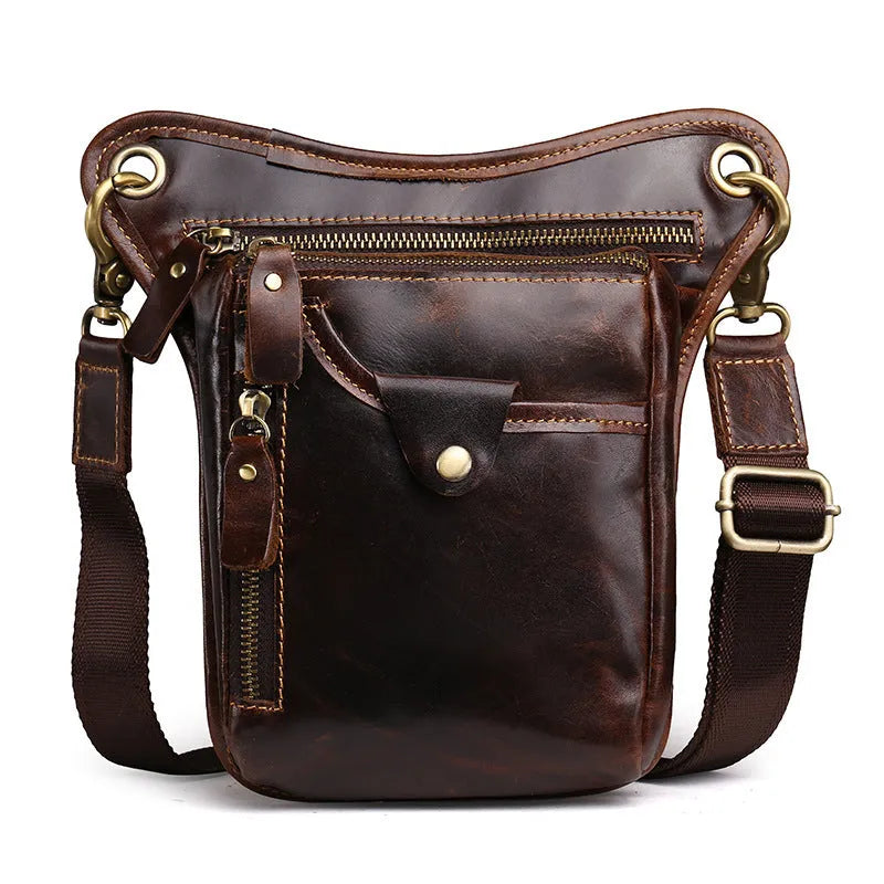 Crazy Horse leather retro satchel bag in multiple colour options including crocodile patterns