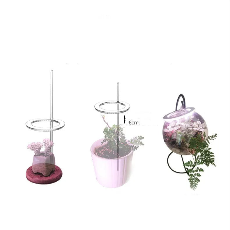 USB-powered LED plant grow light with full spectrum yellow LEDs, acrylic mounting stick, in pink/white colour.