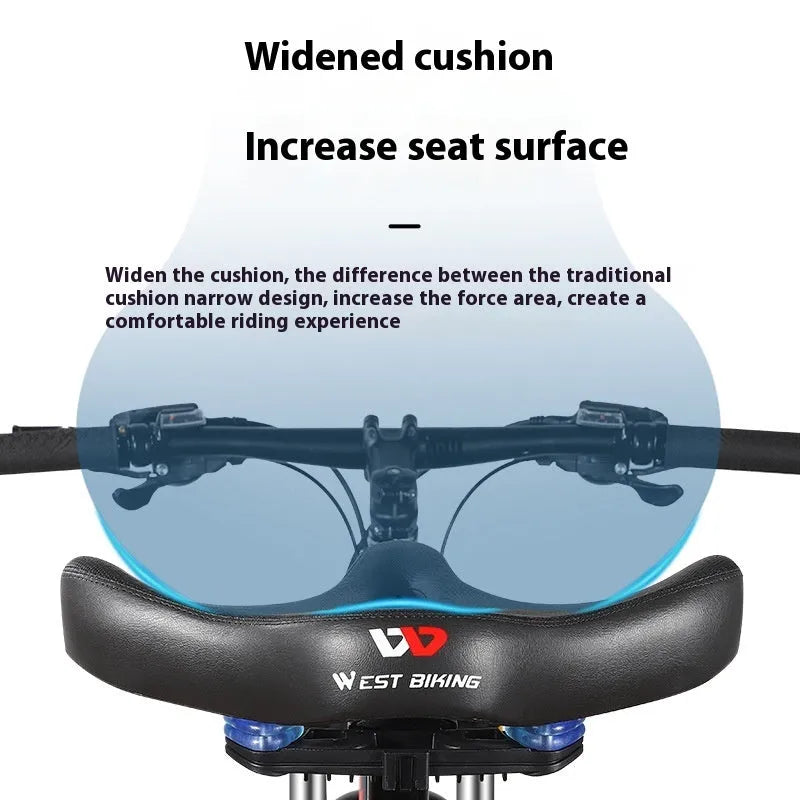 Black leather bicycle saddle cushion with polyurethane foam padding